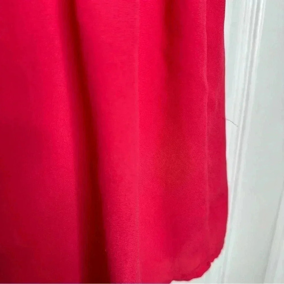 Forever 21 Blouse Sleeveless Semi-Sheer  Red Size Small - Picture 14 of 16